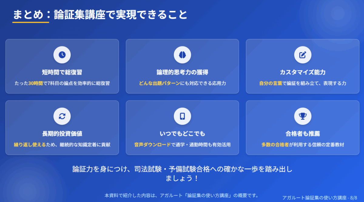 2026年2月アガルートの論証集の使い方の評判|アプリで更に